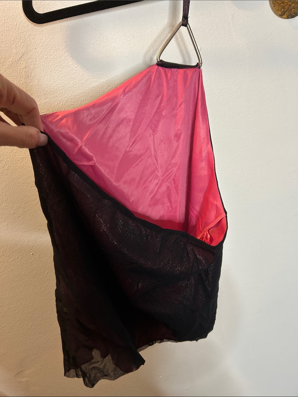 Vivenne Tam Sheer Sparkle Halter - Deep Wine - Picture 5 of 5